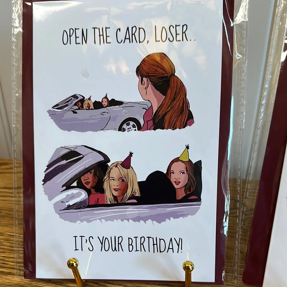 Funny Birthday Cards with Red Accents